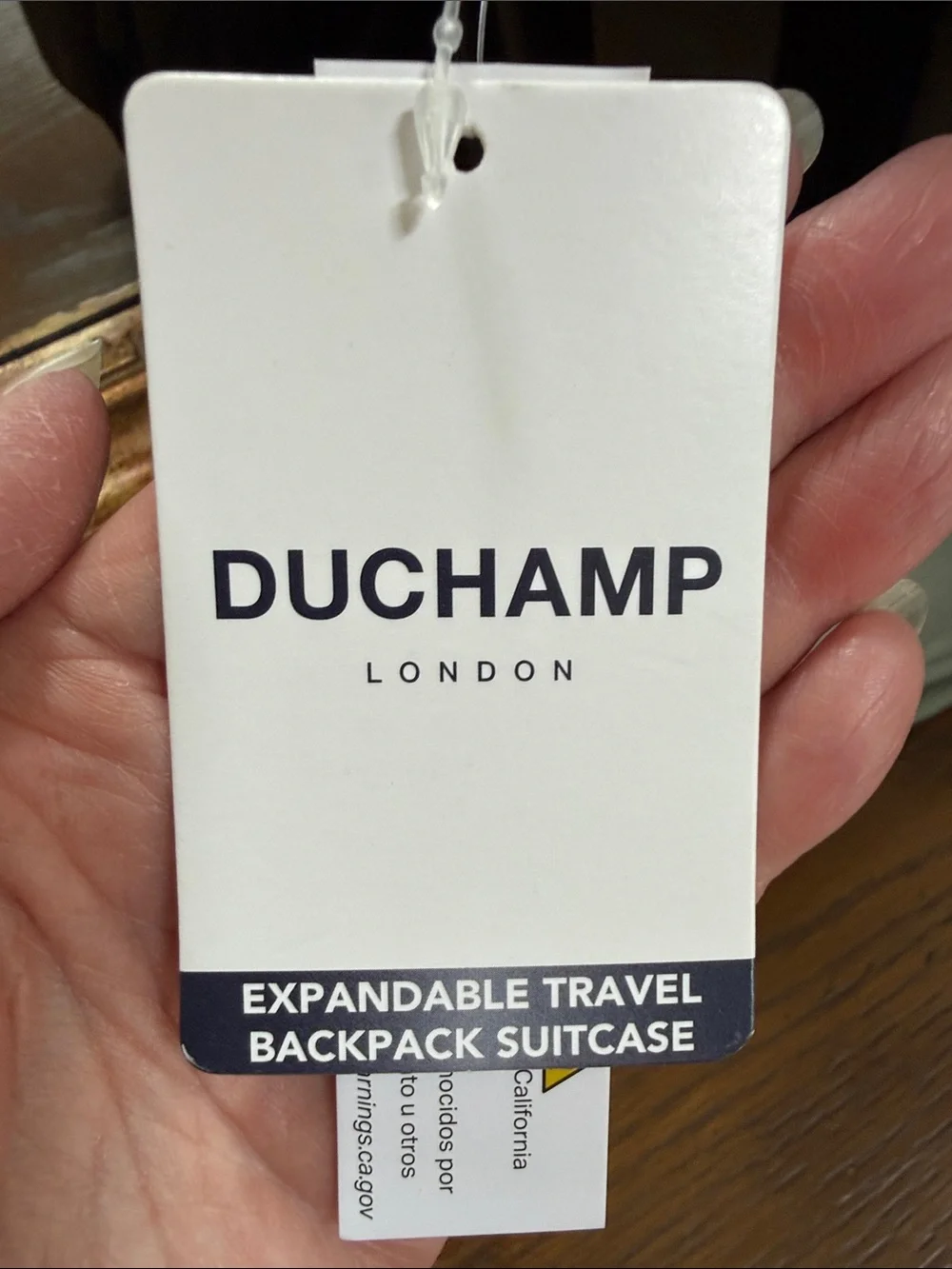 Duchamp Olive Green Expandable Travel Backpack/Suitcase w/ laptop pocket & USB.
